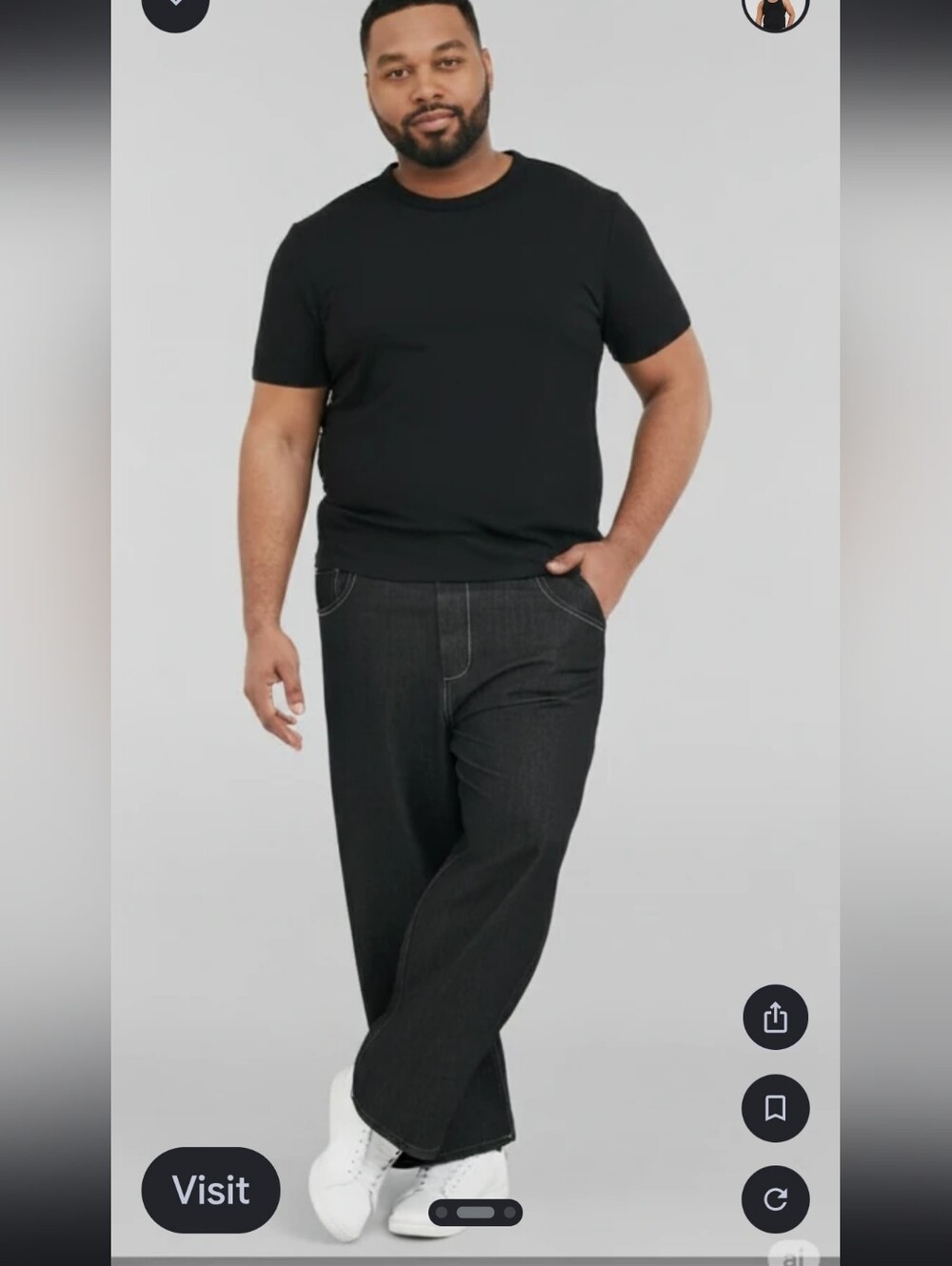 Urban LABEL JEANS black Cool Stitches On Pockets 44x30 Cotton
